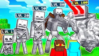 LVL 1 vs. LVL 100 SKELETT VERWANDELN um meinen FREUND zu PRANKEN! - Minecraft