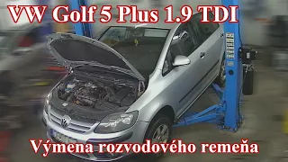 VW Golf 5 Plus 1.9 TDI | Výmena rozvodového remeňa