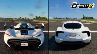 The Crew 2 | Koenigsegg Jesko 2020 vs. Maserati Alifieri 2014 Performance and Sound Comparison