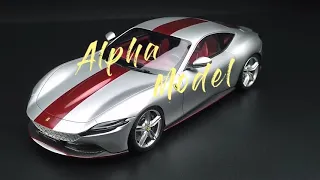 Alpha Model 1/24 Scale Model- Ferrari Roma | Building | ASMR