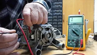 Waschmaschine Motor anschließen.