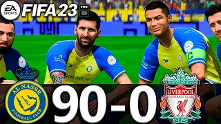 FIFA 23 - MESSI, RONALDO, MBAPPE, NEYMAR, ALL STARS PLAYS TOGETHER | Al NASSR 90-0 LIVERPOOL