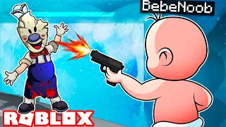 ¡ESCAPA DEL HELADERO MALVADO! 😡🔪 BEBE NOOB VS HELADERO ICE SCREAM en ROBLOX