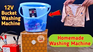 How To Make Washing Machine from Bucket At Home.  Homemade Washing Machine