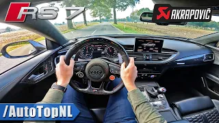 AUDI RS7 605HP *AKRAPOVIC DOWNPIPES* LOUD POV by AutoTopNL