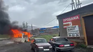 Норильск дети подожгли автобус ❗️❗️❗️