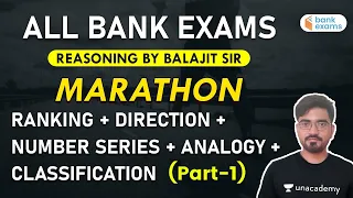 All Bank Exams | Reasoning Marathon by Balajit Pratap Singh | Ranking, Number Series & Analogy