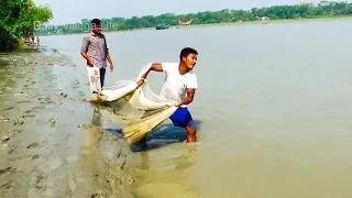 Cast Net Fishing at the River with beautiful natural | River Fishing by Daily Village Life (Part-06)