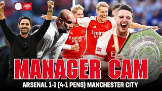 Manager Cam | Arteta v Guardiola | Arsenal 1-1 (4-1 Pens) Manchester City | FA Community Shield 2023