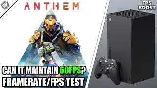 Anthem: FPS Boost - Xbox Series X FPS/Framerate Test