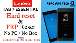 lenovo tb 7304i hard reset | Lenovo Tab 7 frp bypass 2021 final method youtube update