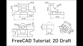 FreeCAD Tutorial | Basics of TechDraw Workbench for Creation of 2D Draft of Details