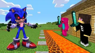 GONOSZ SONIC vs LEGVÉDETTEBB TITKOS HÁZ! - Minecraft