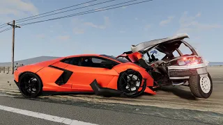 High Speed Traffic Crashes - BeamNG Drive