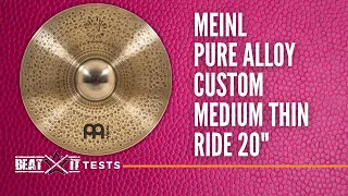 Element of a versatile cymbal set: 20" Meinl Pure Alloy Custom Ride I A Test by EN BeatitTV