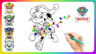 How to Draw Paw Patrol The Movie 🐾 Drawing Paw Patrol Marshall