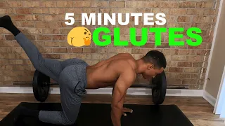 5 Minute Home GLUTES Workout (No Equipment) | Follow Along