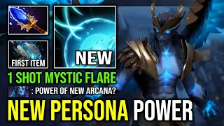 WTF 1st Item Hammer Solo Mid NEW Arcana Skywrath Mage 1 Shot Mystic Flare Burst Down Anyone Dota 2