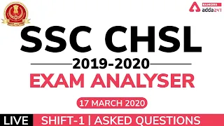 SSC CHSL Exam Analysis 2020 (17th March 2020, Shift 1) | CHSL (10+2) Question Paper Review