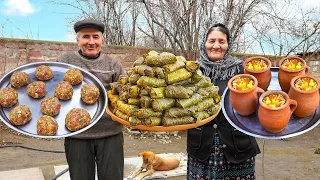 The Most Famous and Tasty National Dishes of Azerbaijan! The Life of a Family in the Village!