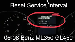 How To Reset Service Interval 2006-2008 Mercedes Benz ML350 GL550 GL450 A B C