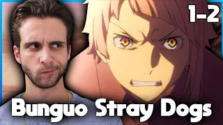 I FINALLY Watch Bungo Stray Dogs | Bungo Stray Dogs Episode 1 and 2 Blind Reaction