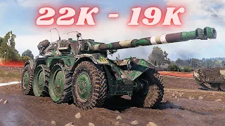 World of Tanks Panhard EBR 105 - 22K assist + Damage &  EBR 105 - 19K