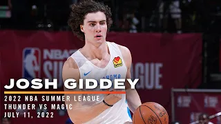 Highlights | Josh Giddey at NBA Summer League | OKC Thunder vs Orlando Magic 07/11/2022