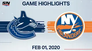 NHL Highlights | Canucks vs Islanders – Feb. 1, 2020