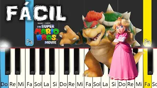 Peaches Peaches Bowser - Super  Mario Bros movie - PIANO FÁCIL CON NOTAS - PIANO TUTORIAL