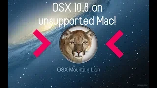 10.8 Mountain Lion update on my unsupported 2007 Macbook!
