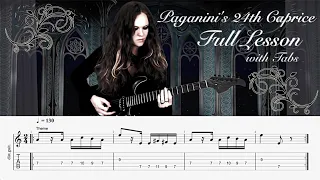Paganini's 24th Caprice | Full Guitar Lesson with TABS | BEST FINGERINGS!!!!
