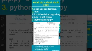 install pip in visual studio code | vs code pip install | vscode python pip #coding #viral