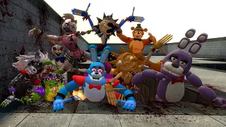 HYPER MEGA SPARTAN KICKING FNAF SECURITY BREACH ANIMATRONICS In Garry's Mod!