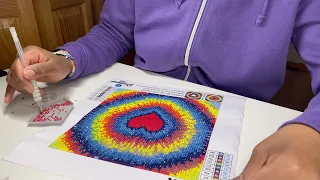 Diamond Painting A Tie Die Heart