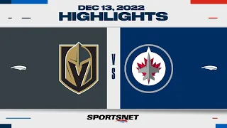 NHL Highlights | Golden Knights vs. Jets - December 13, 2022