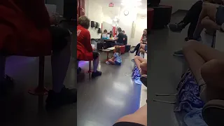 Party in the locker room when tornado going on!