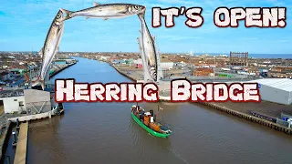 Great Yarmouth Herring Bridge is finally opened in town