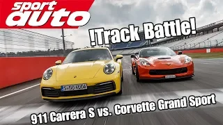 Track Battle: 911 Carrera S vs.  Corvette Grand Sport | sport auto