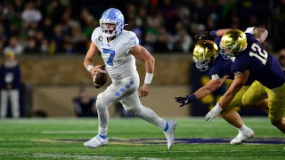 UNC Football: Notre Dame Holds Off Tar Heels, 44-34