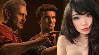 Revisiting Uncharted 4 | Emiru Reacts to videogamedunkey