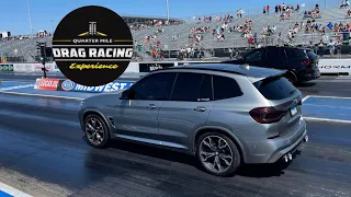 BMW X3M GOES TO THE DRAG STRIP (DRAG TIMES IN VIDEO)