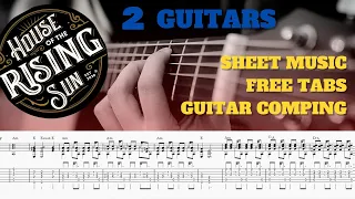House of the Rising Sun, Guitar cover. Comping,(Pdf, guitar tabs, free sheet music)