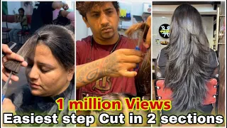 सबसे आसान Step Hair cut कैसे करे/Multi step hair cut/step by step/in 5 min/for beginners/tutorial