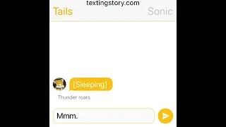 Sonic comforts Tails during a thunderstorm