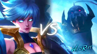 Dawnbringer Riven vs Sion Baron Lane Gameplay - wild rift（Season6）HD 1080p