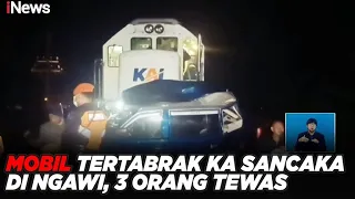 Mobil Tertabrak KA Sancaka di Perlintasan Geneng Ngawi, 3 Orang Tewas #iNewsSiang 23/12