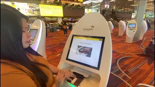 Self check in at Changi Airport Singapore 🇸🇬