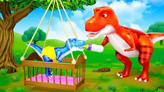 Baby Trex and Mother's Heartwarming Meet - Epic Trex Eggs Hatching Adventure | Funny Dinosaurs