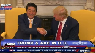 WATCH: Donald Trump and Shinzo Abe (Japan Prime Minister) Meet at White House (FNN)